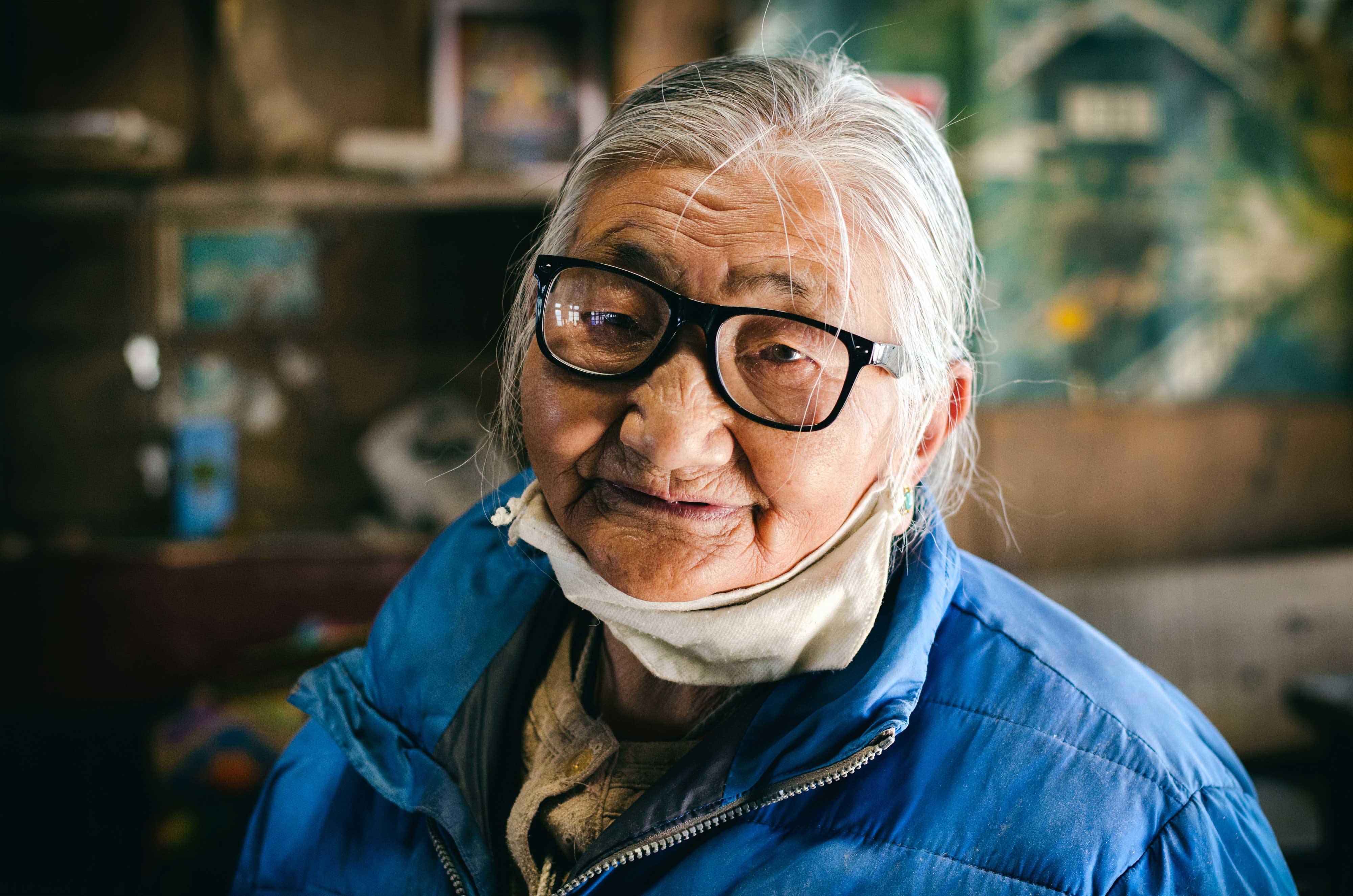Old Lady with spectacles